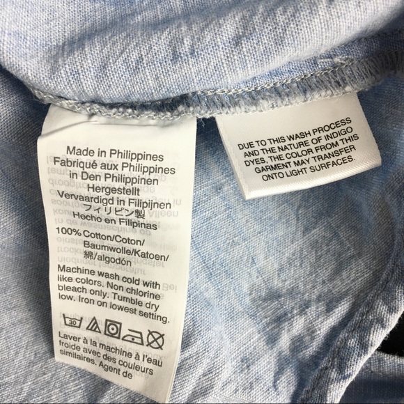 Madewell Sz 12 Denim Tie-Front Cami Top tank - Picture 7 of 13